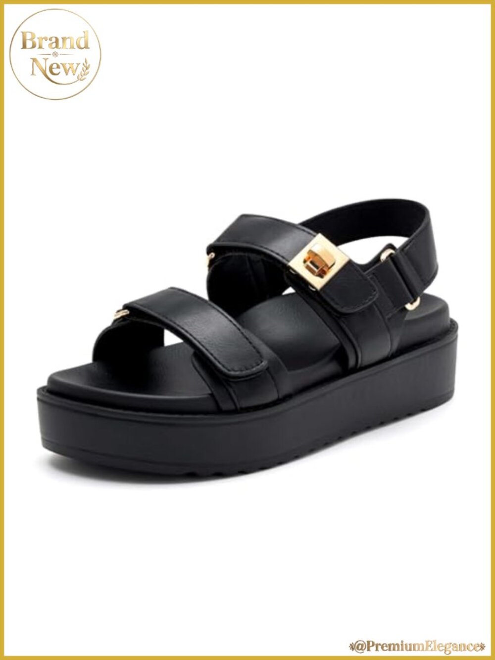 Adjustable Platform Sandals Cushioned Footbed Open Toe Summer